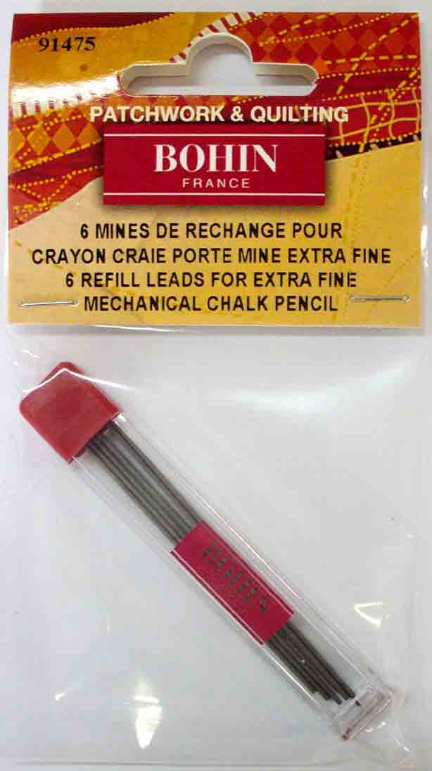 PENCIL REFILL, PENCIL REFILL,.9MM,GREY,6PC (BOHIN/91475)