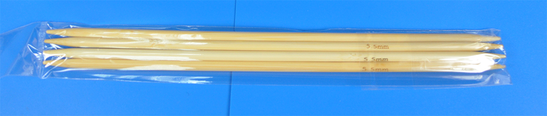 BAMBOO NEEDLE:5 BAMBOO NEEDLE:5.5MM:6PK/BAG (732/26)