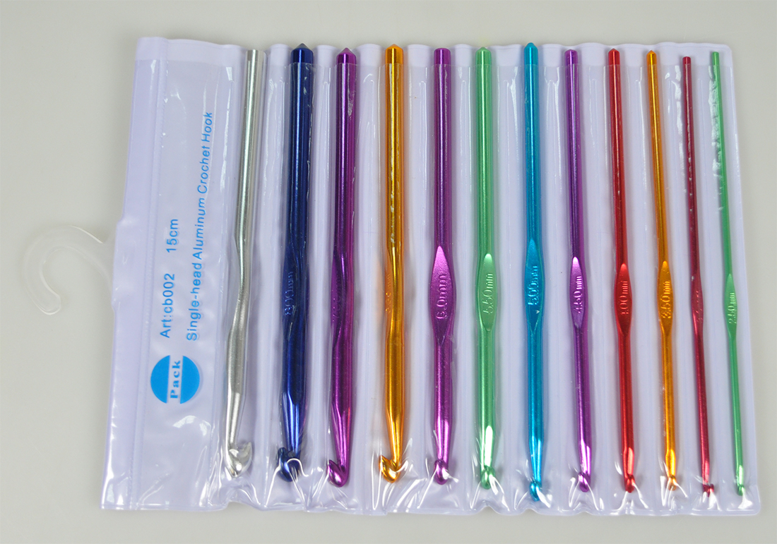 ALUM ALUM.CROCHET HOOK:12PC/SET (CB002)