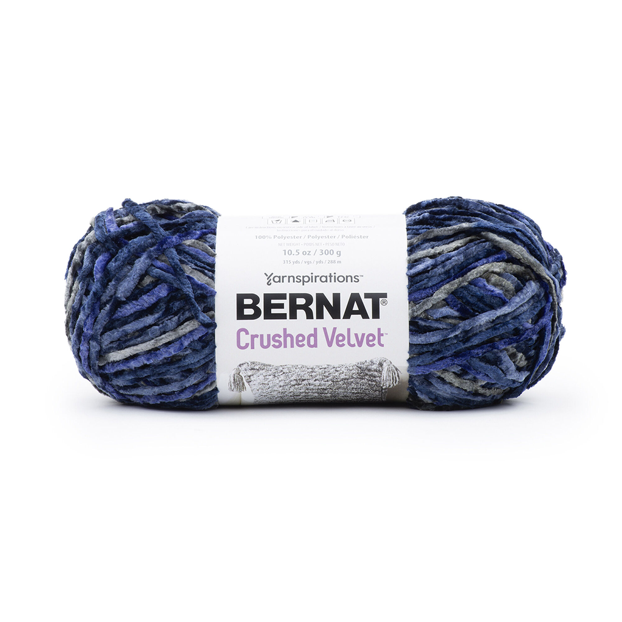 POL.YARN:300GMx2BL (600GRM) (BER/CRUSHED VELVET) - Navy