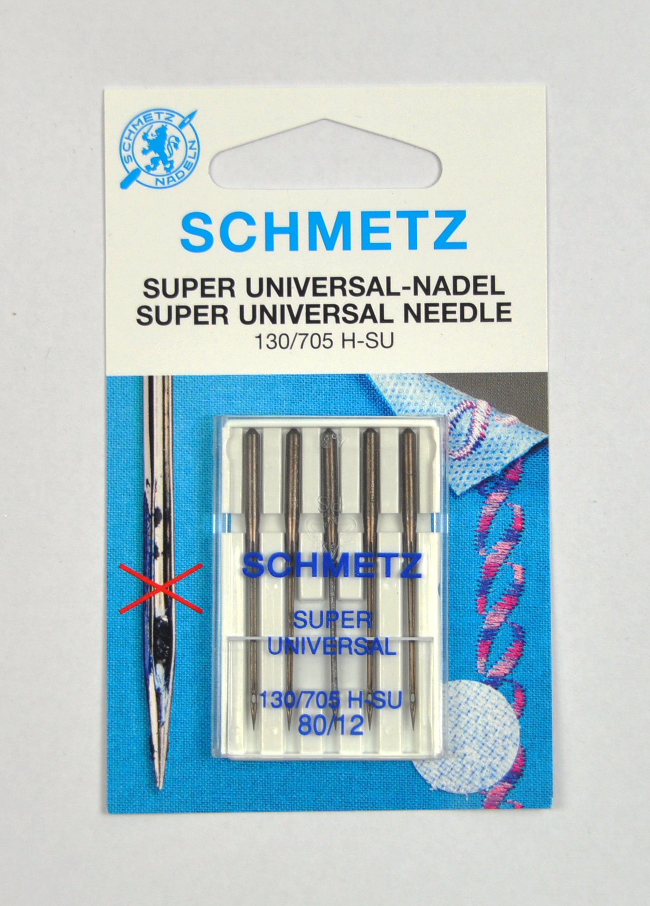 SUPER UNIV. NEEDLE;SB5;80;5PCS (C/130/705H-SU 80)