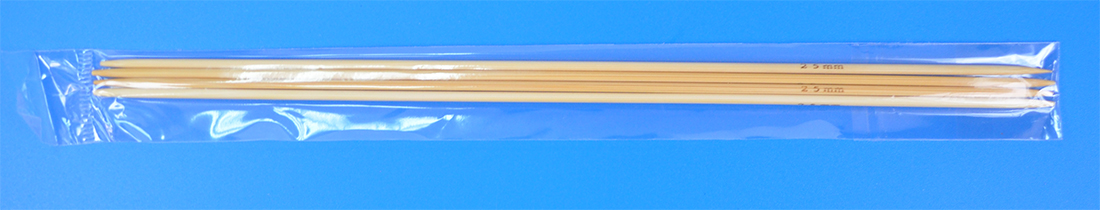 BAMBOO NEEDLE:2 BAMBOO NEEDLE:2.5MM:6PK/BAG (732/20)
