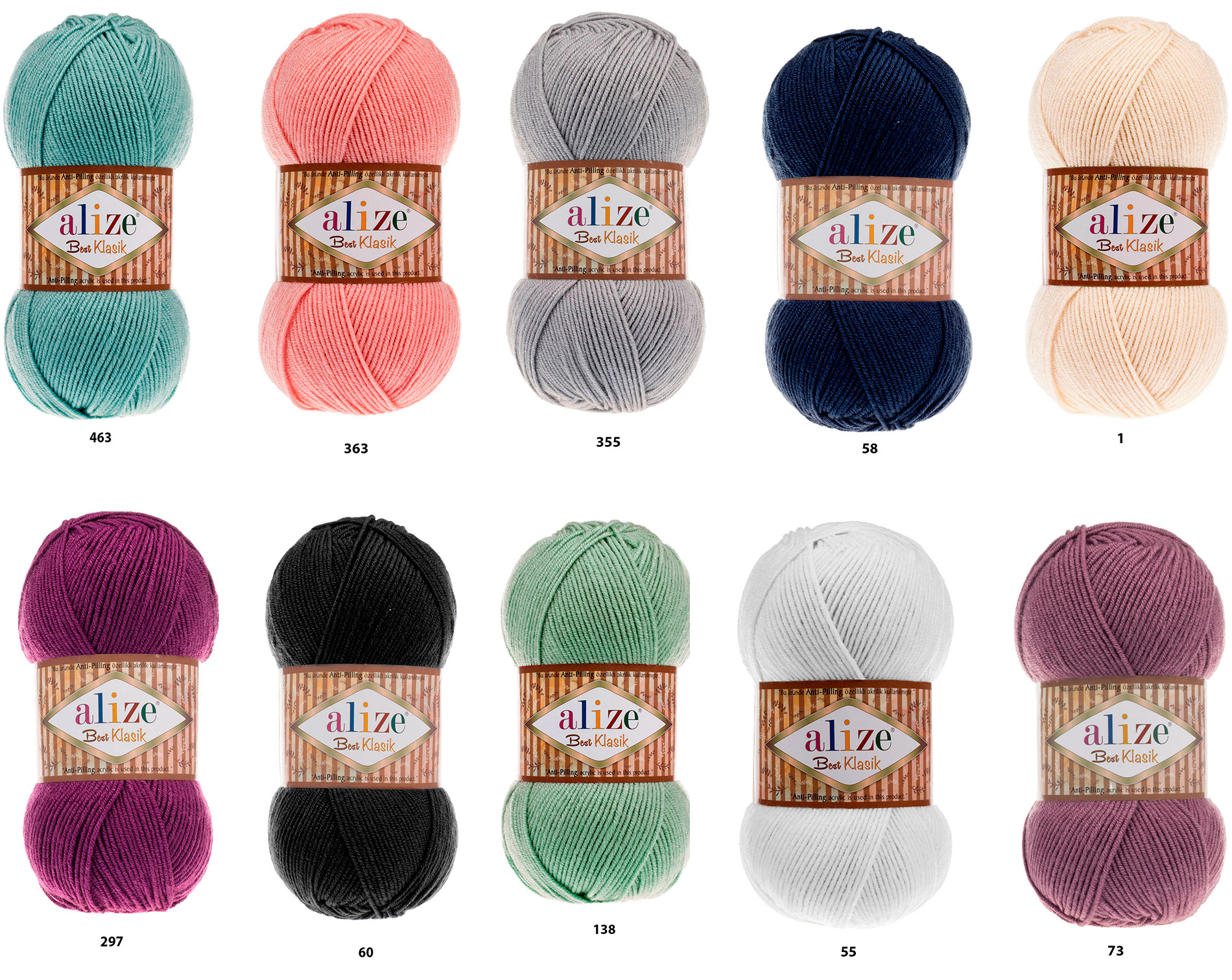 ACR ACR.YARN:5B'x100G(500GM) (ALIZE/BEST KLASIK)