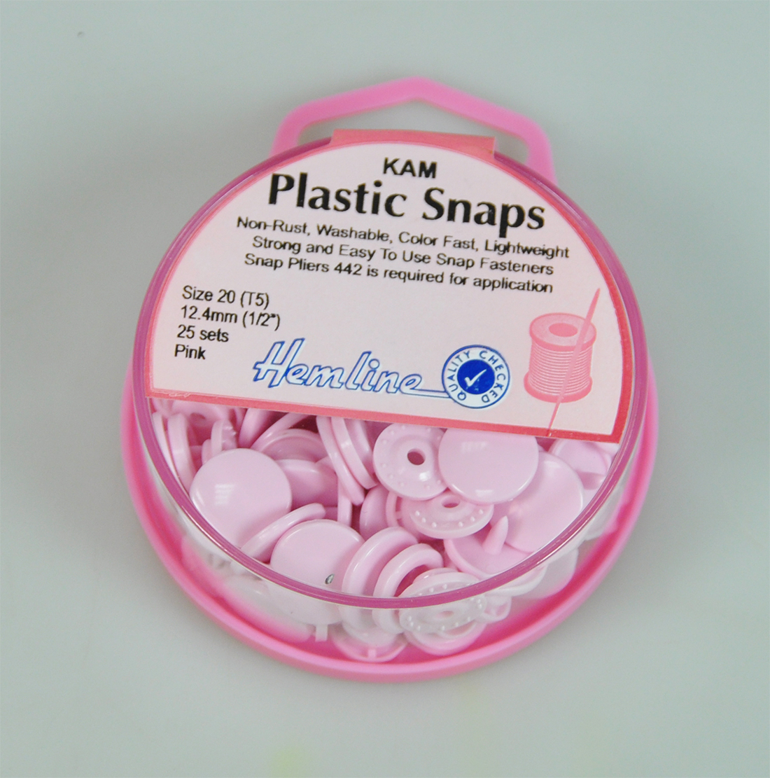 PLASTIC SNAPS:12MM:5 BX/PKT (443) 1 PLASTIC SNAPS:12MM:5 BX/PKT (443)