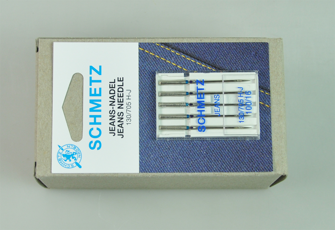 JEANS NEEDLES:100/16:5PC/CRD (C/130/705H-J-100)