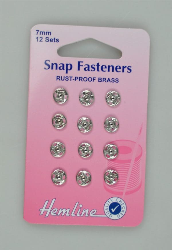 SNAP FASTNERS:5CRD/PKT:7MM (420.7)