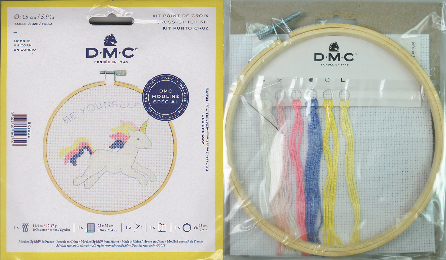 CROSS STITCH HOOP KIT (BK1836L/PCS)