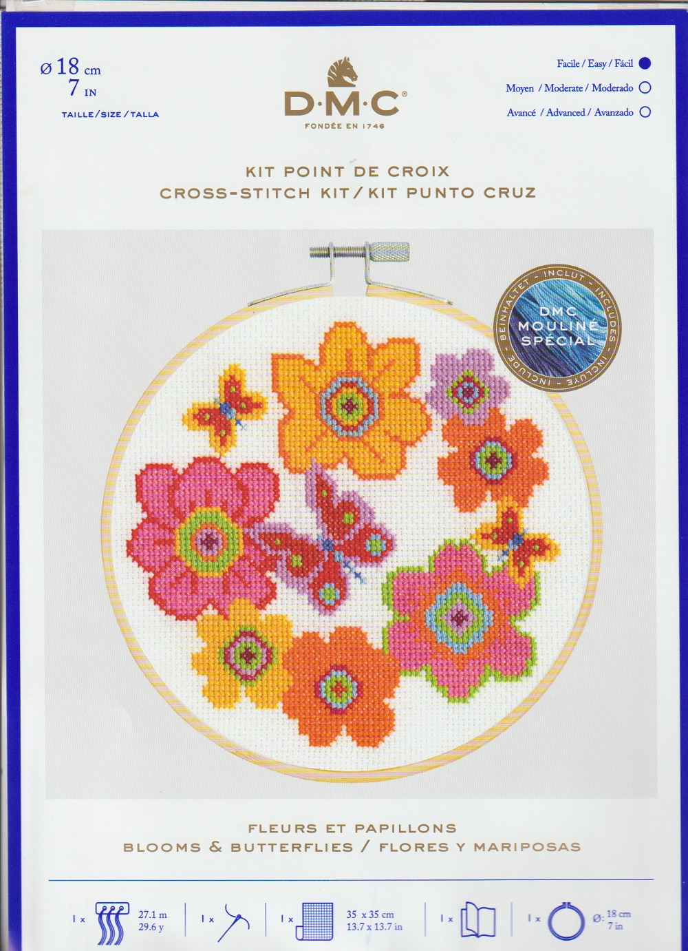 CROSS STITCH HOOP KIT (BK1852) 1 CROSS STITCH HOOP KIT (BK1852)