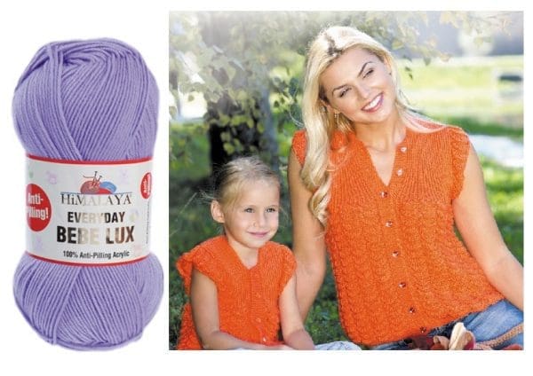 ACR.WOOL YARN:100GRx5BL(500GR) (HIM/E.DAY BEBE LUX)