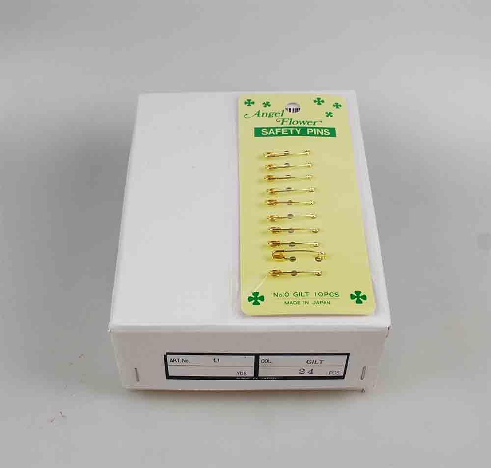 SAFETY PINS:24CRD/BOX (CRD/0-GILT) 1 SAFETY PINS:24CRD/BOX (CRD/0-GILT)