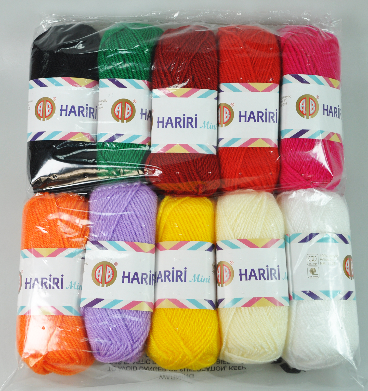 ACY.HAND KINT.YARN:25GRx10BL (HARIRI-MINI)
