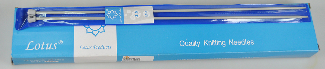 ALU KNIT.NEEDLE:35CM:10PR/BOX (LOTUS/AKN-3 ALU KNIT.NEEDLE:35CM:10PR/BOX (LOTUS/AKN-3.5MM)