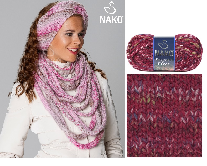 ACRY.WOOL YARN:5 BL(500G) (NAKO/SP.EFFECT)