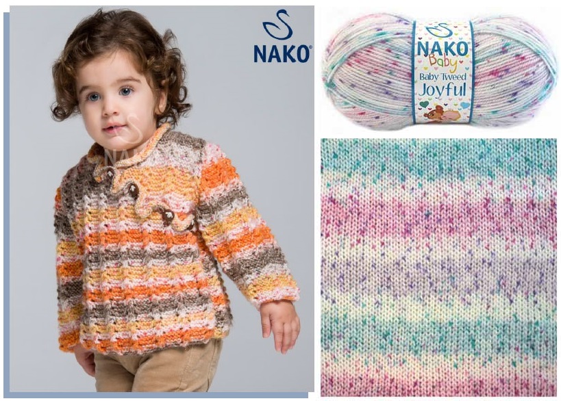 ACR ACR.WOOL YARN:5BL(500GRM) (NAKO/BABY TWEED-J)