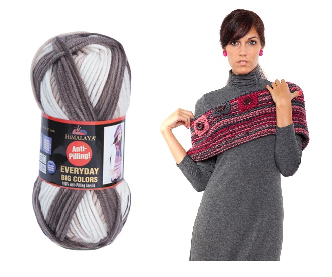 ACR.WOOL YARN:100GRx5BL(500GR) (HIM/E.DAY BIG COLORS)