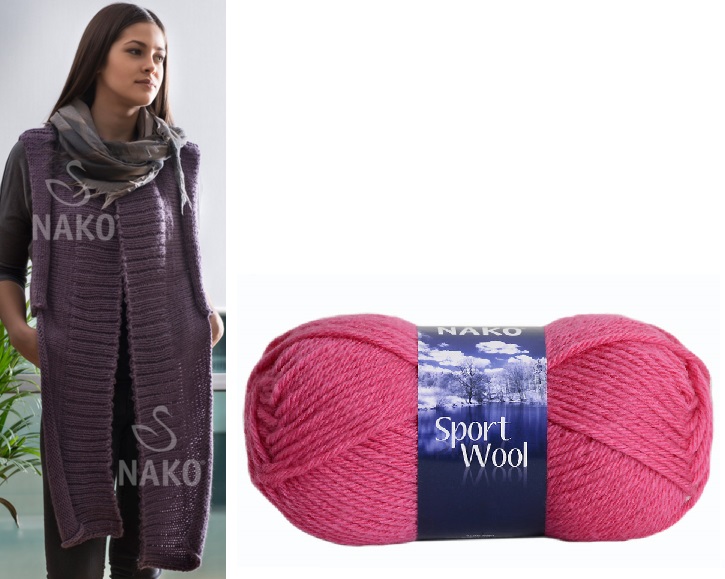 ACRY ACRY.WOOL YARN:5 BL(500G) (NAKO/SPORT WOOL)