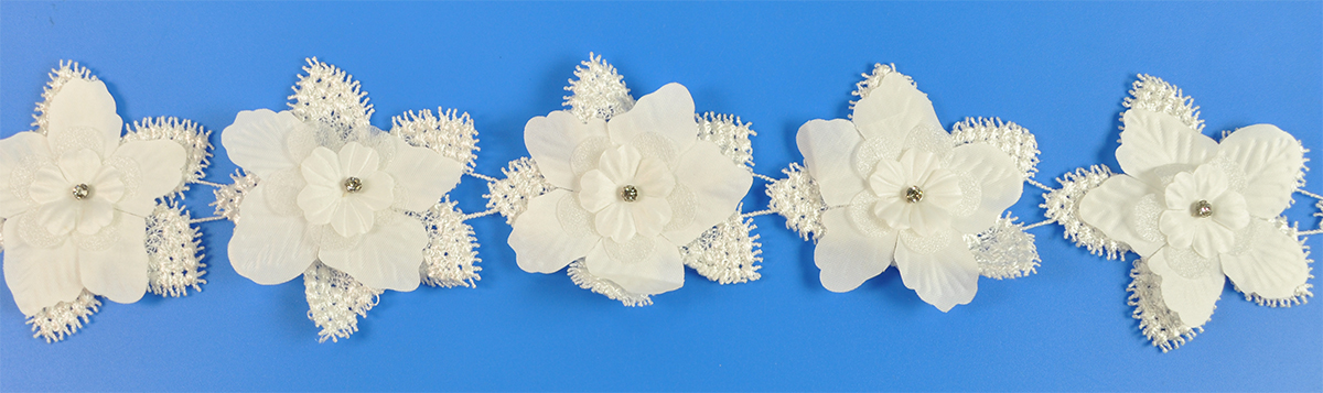 PEARL LACE TRIMMING:10Y (818-1911) 1 PEARL LACE TRIMMING:10Y (818-1911)