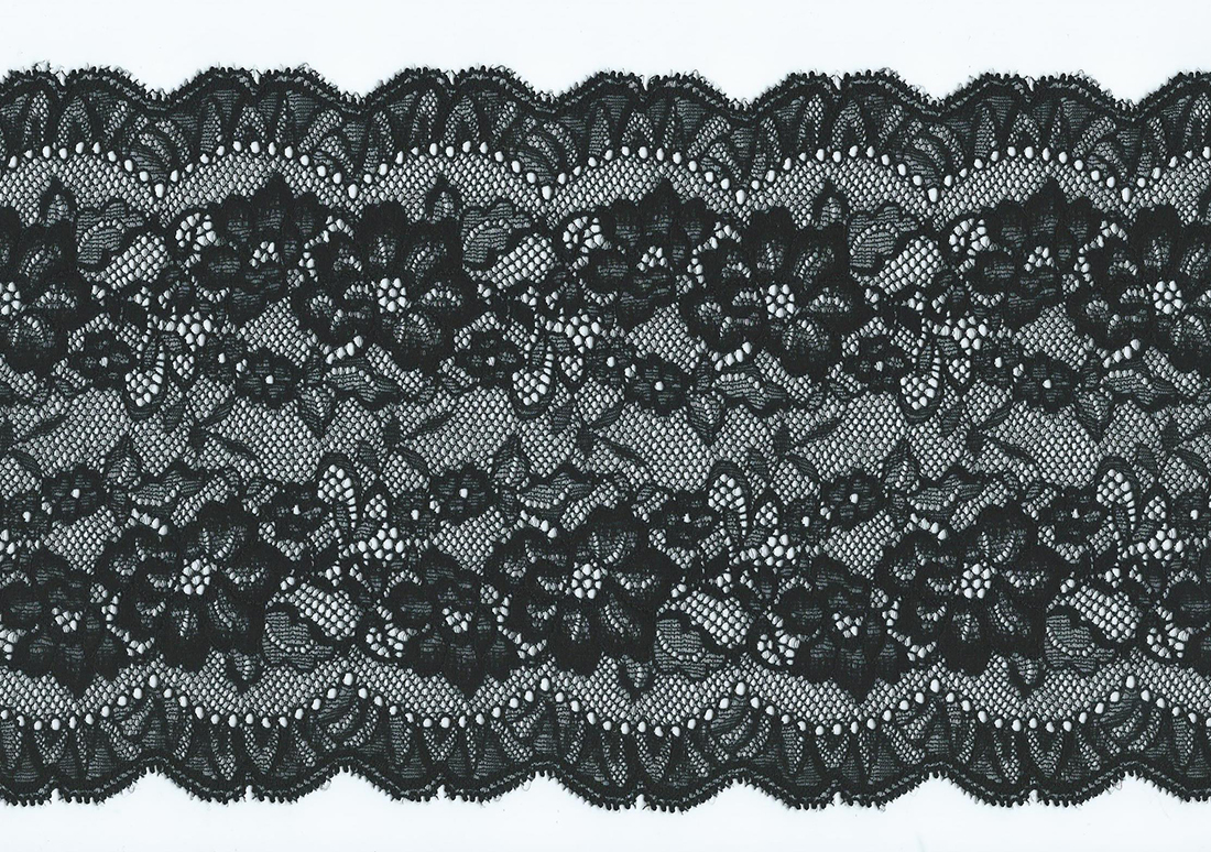 RASCHEL LACE:7″ (16839-SRCD) - Black