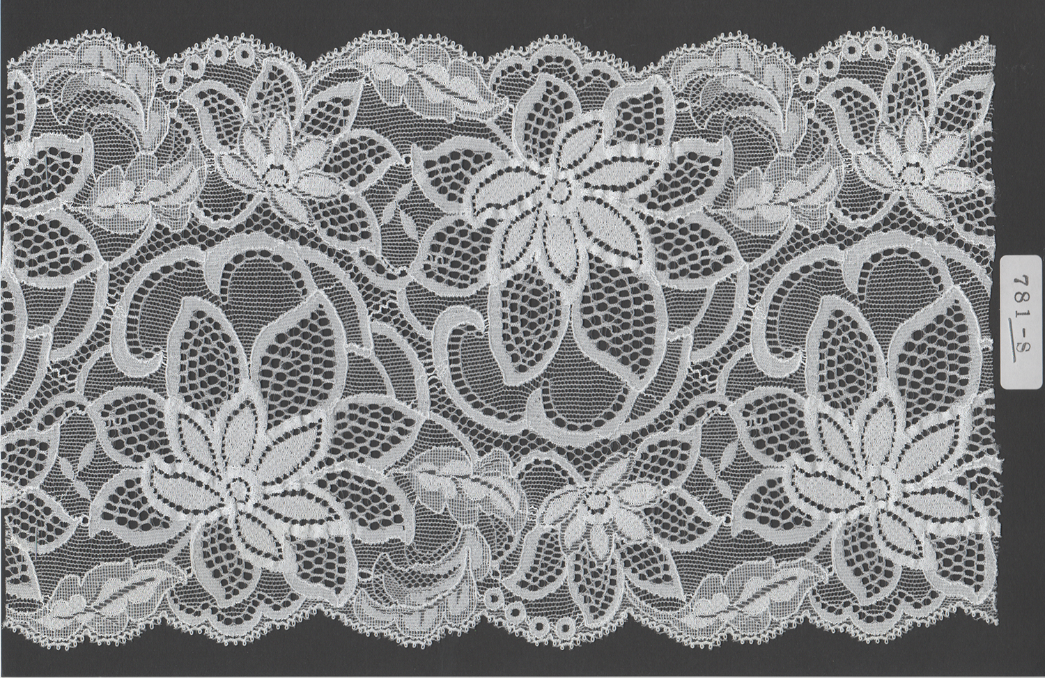 RASCHEL LACE:6-3/4" (781-S) 1 RASCHEL LACE:6-3/4" (781-S)