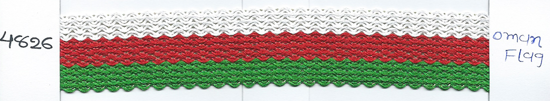 LACE: 9MTR:OMAN FLAG (4826/O) 1 LACE: 9MTR:OMAN FLAG (4826/O)