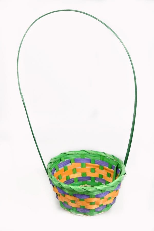 BAMBOO BASKET;8*16;MIX COL (A265-16)