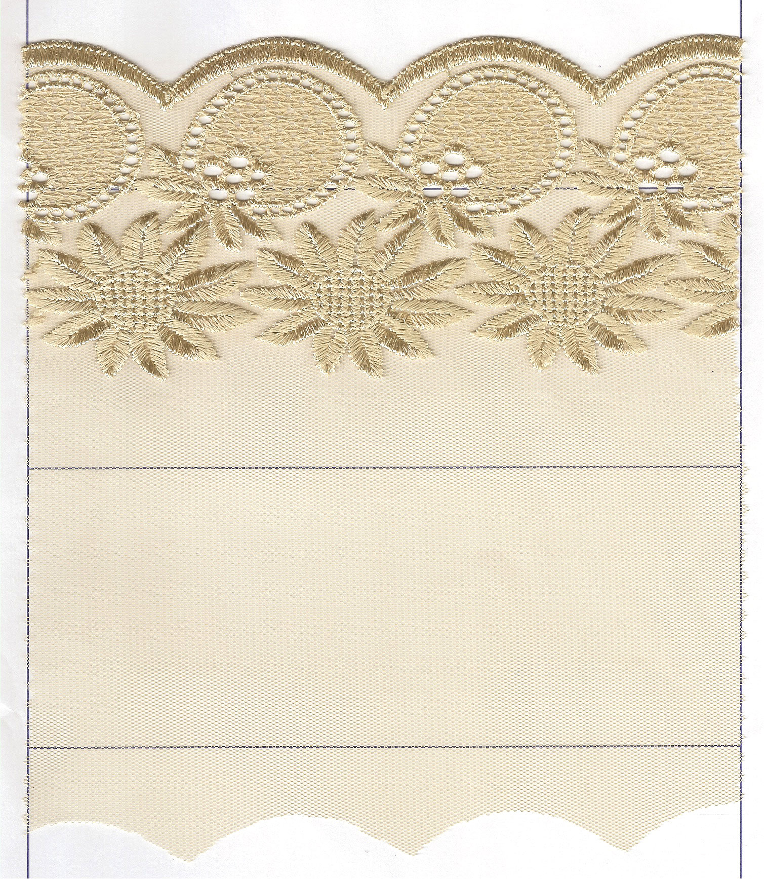 POLYSTER CUTTING LACE:7" (D-52-4561) 1 POLYSTER CUTTING LACE:7" (D-52-4561)