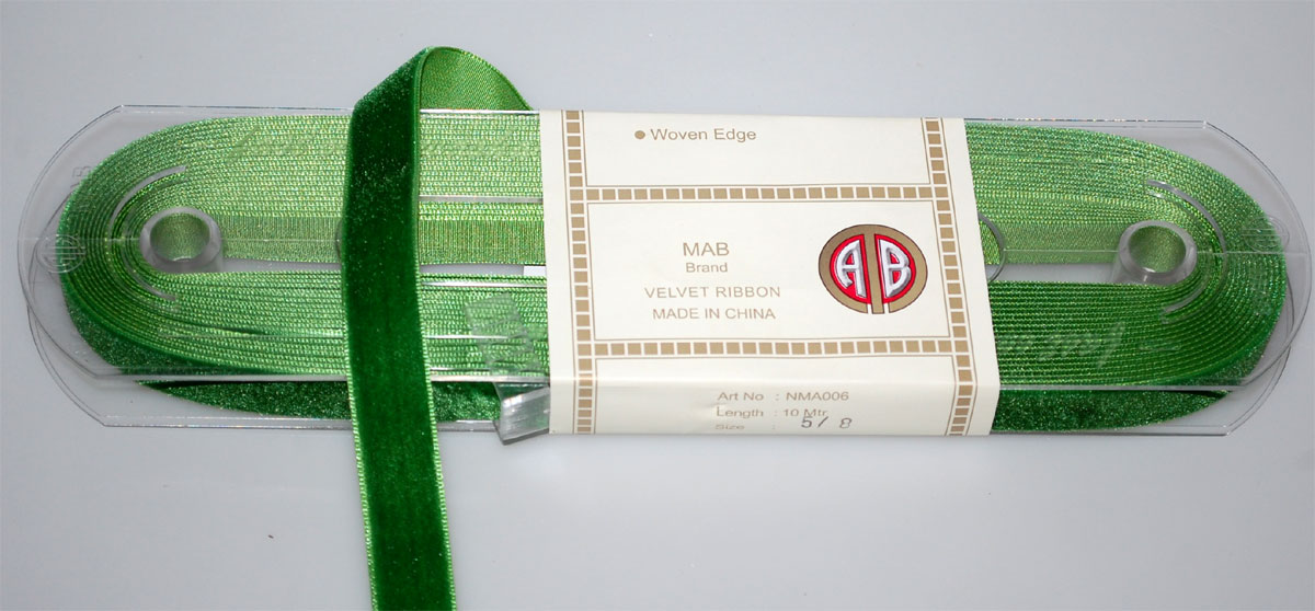 VELVET RIBBON:15MM:10MTR (NMA006-5/8) 1 VELVET RIBBON:15MM:10MTR (NMA006-5/8)