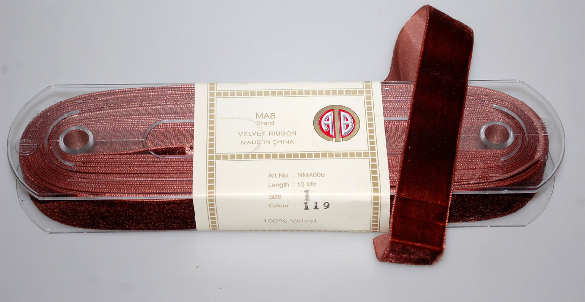 VELVET RIBBON:25MM:10M (NMA006-1) 1 VELVET RIBBON:25MM:10M (NMA006-1)