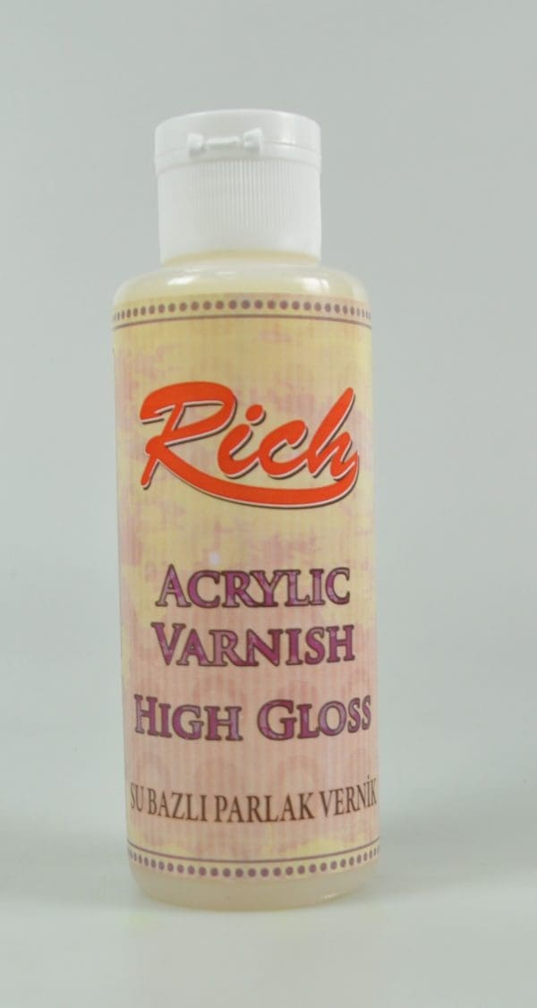 HIGH GLOSS WATER VARNISH:130CC (ACR.HIGH GLOSS/130)