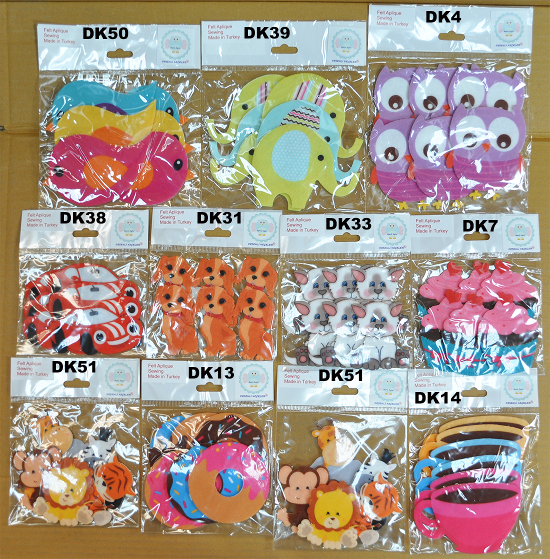 FELT APPLIQUE SEWING FIX:6PC (DK-FELT/SEW) 1 FELT APPLIQUE SEWING FIX:6PC (DK-FELT/SEW)