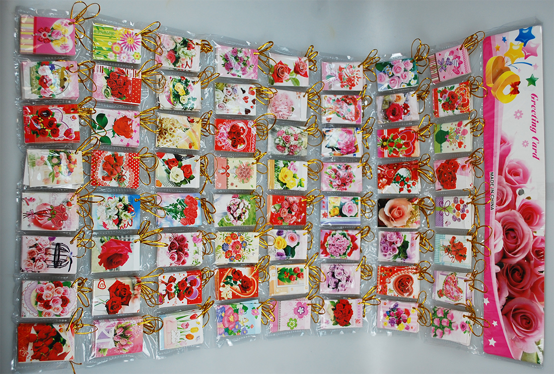SMALL GRRETING CARD:320PC/SET (1301) 1 SMALL GRRETING CARD:320PC/SET (1301)
