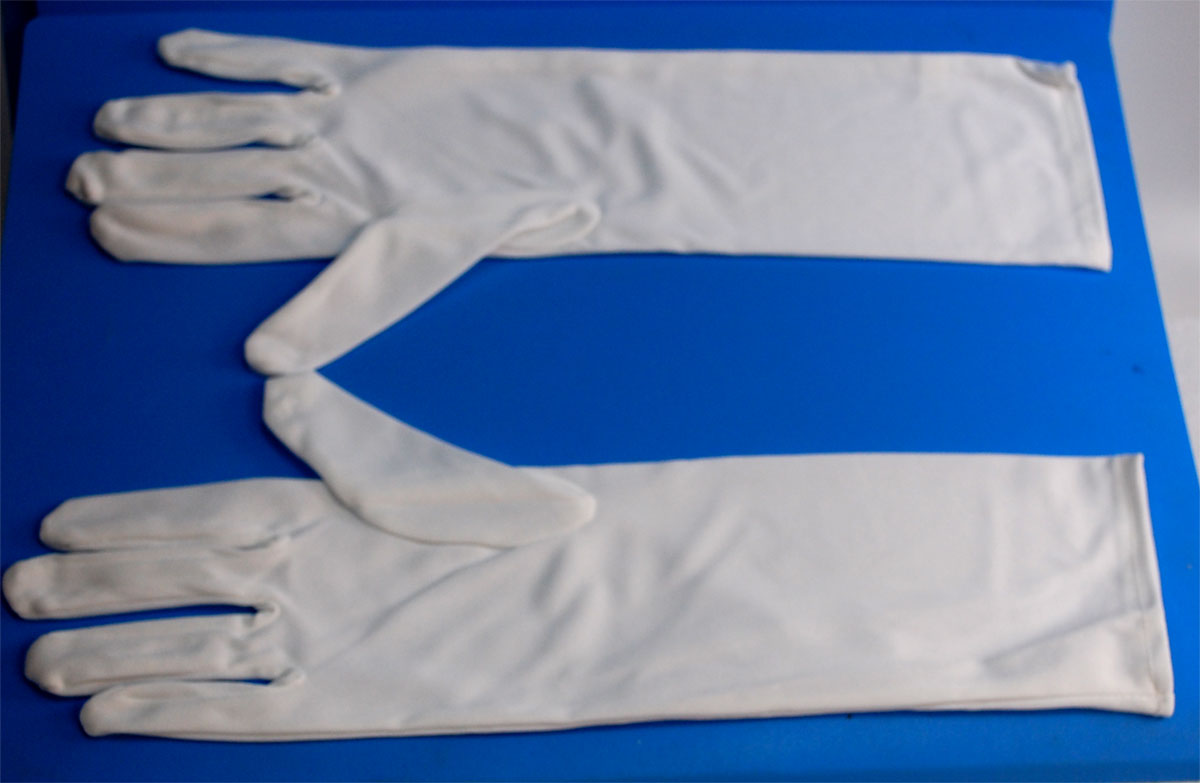 LADIES HAND GLOVES (NY5017-10) - 10"/WHITE