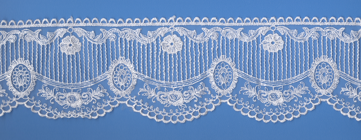 TULL EMB LACE:300PLY:`9.6MTR (F-30386/PC)