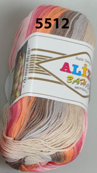 ACY.YARN:5BLx100GR (500grm) (ALIZE/BAHAR BATIK) - 5512