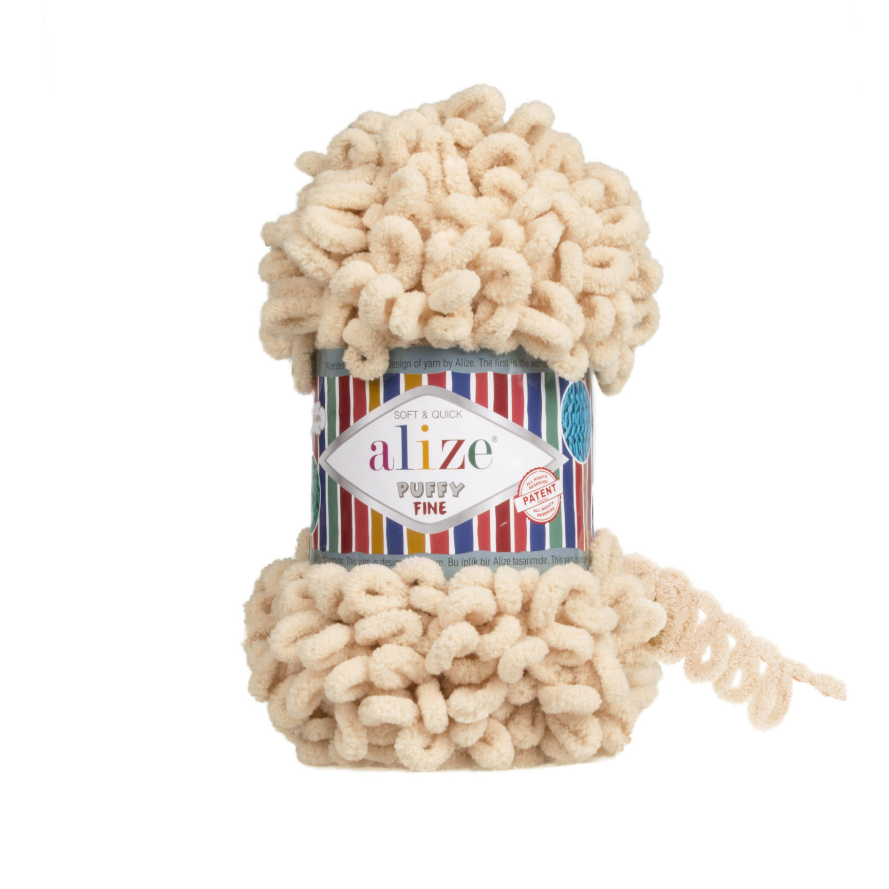 MICRO PL.YARN:5BLx100GR (500GM) (ALIZE/PUFFY FINE) - 310