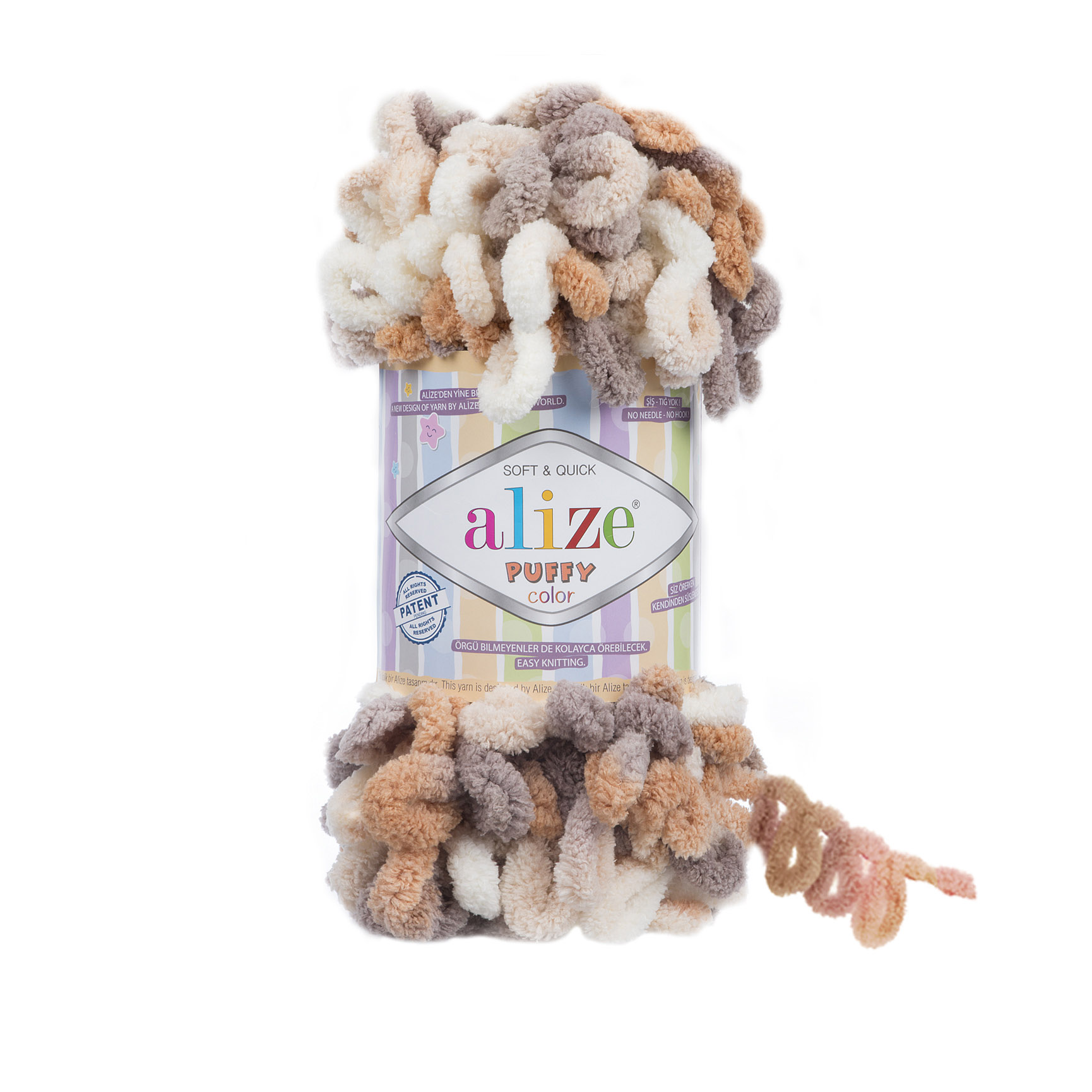 MICRO PL.YARN:5BLx100GR (500GM) (ALIZE/PUFFY-COLOR) - 5926