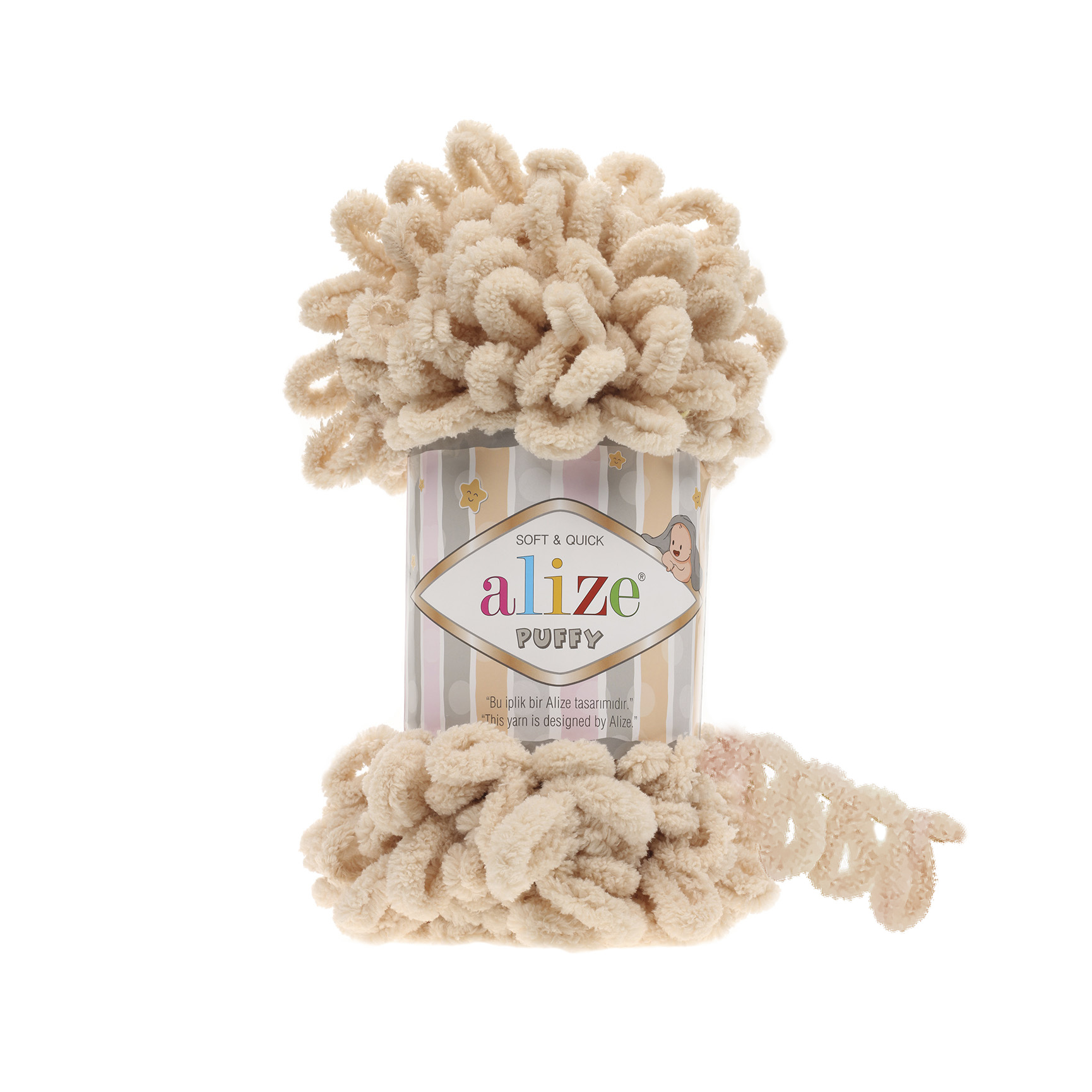 MICRO PL.YARN:5BLx100GR (500GM) (ALIZE/PUFFY) - 310