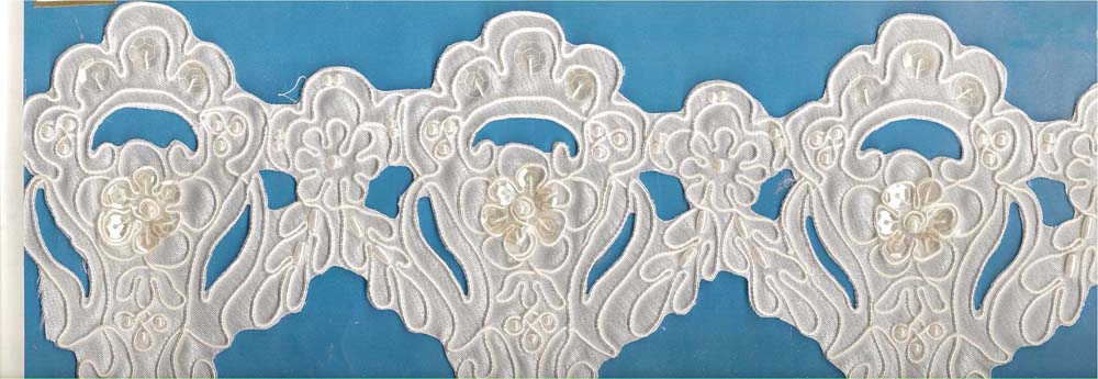 EMB EMB.LACE WITH BEADING  (OKC-72)