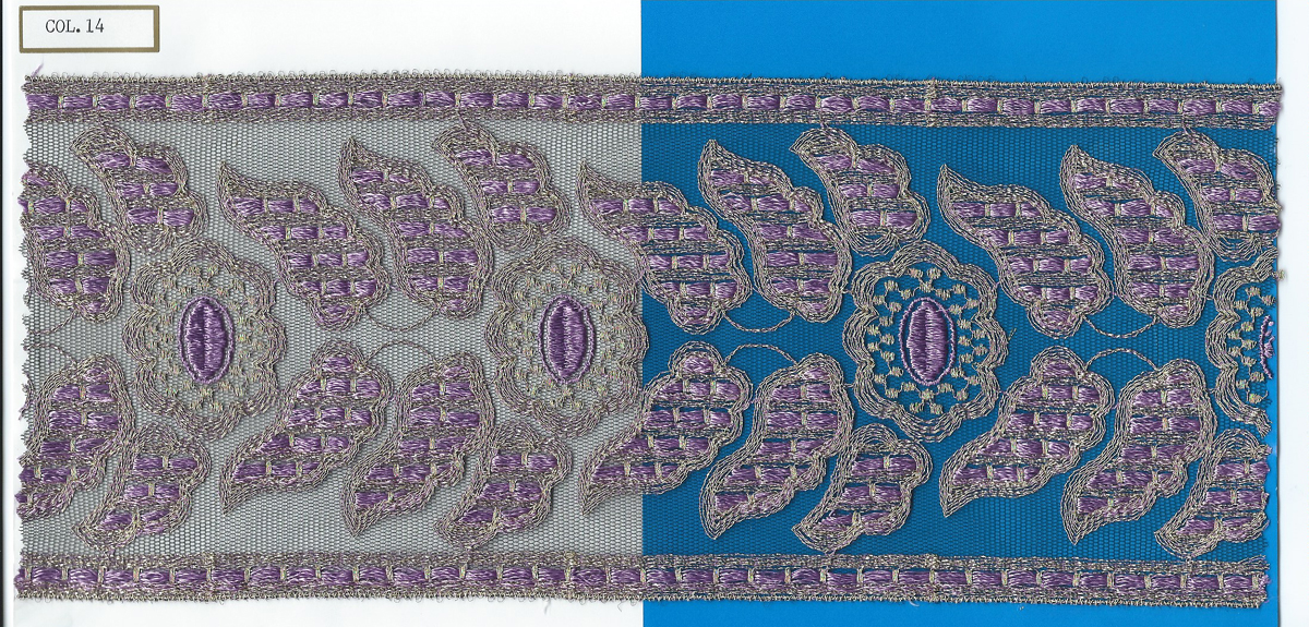 **TULL EMB **TULL EMB.LACE W/J MET YARN (OKC-344)