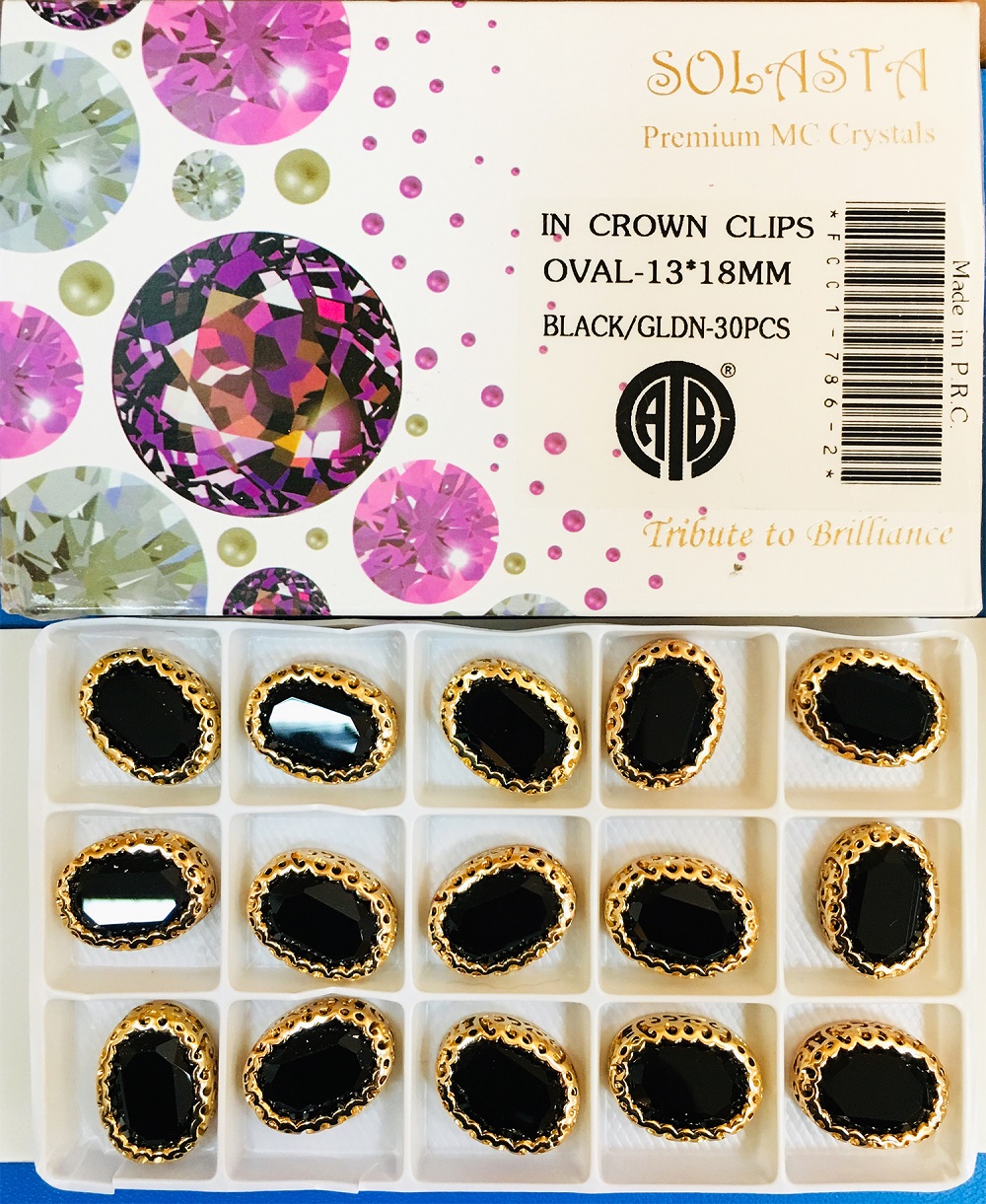 CRYSTAL STONES:30PC (OVAL-13X18)