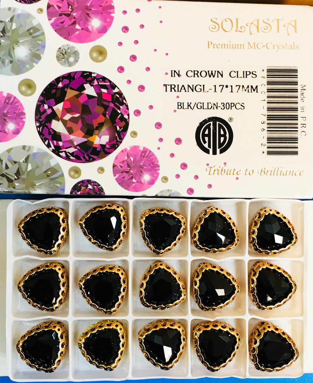 CRTSTAL STONE:30PC (TRIANGLE-17X17) 1 CRTSTAL STONE:30PC (TRIANGLE-17X17)