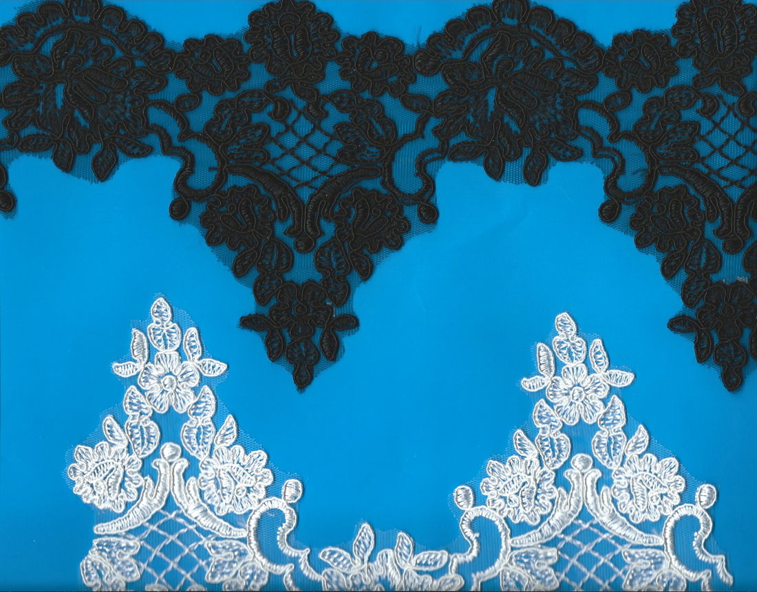 TULL EMB TULL EMB.LACE W/CORDING (OKC-285)