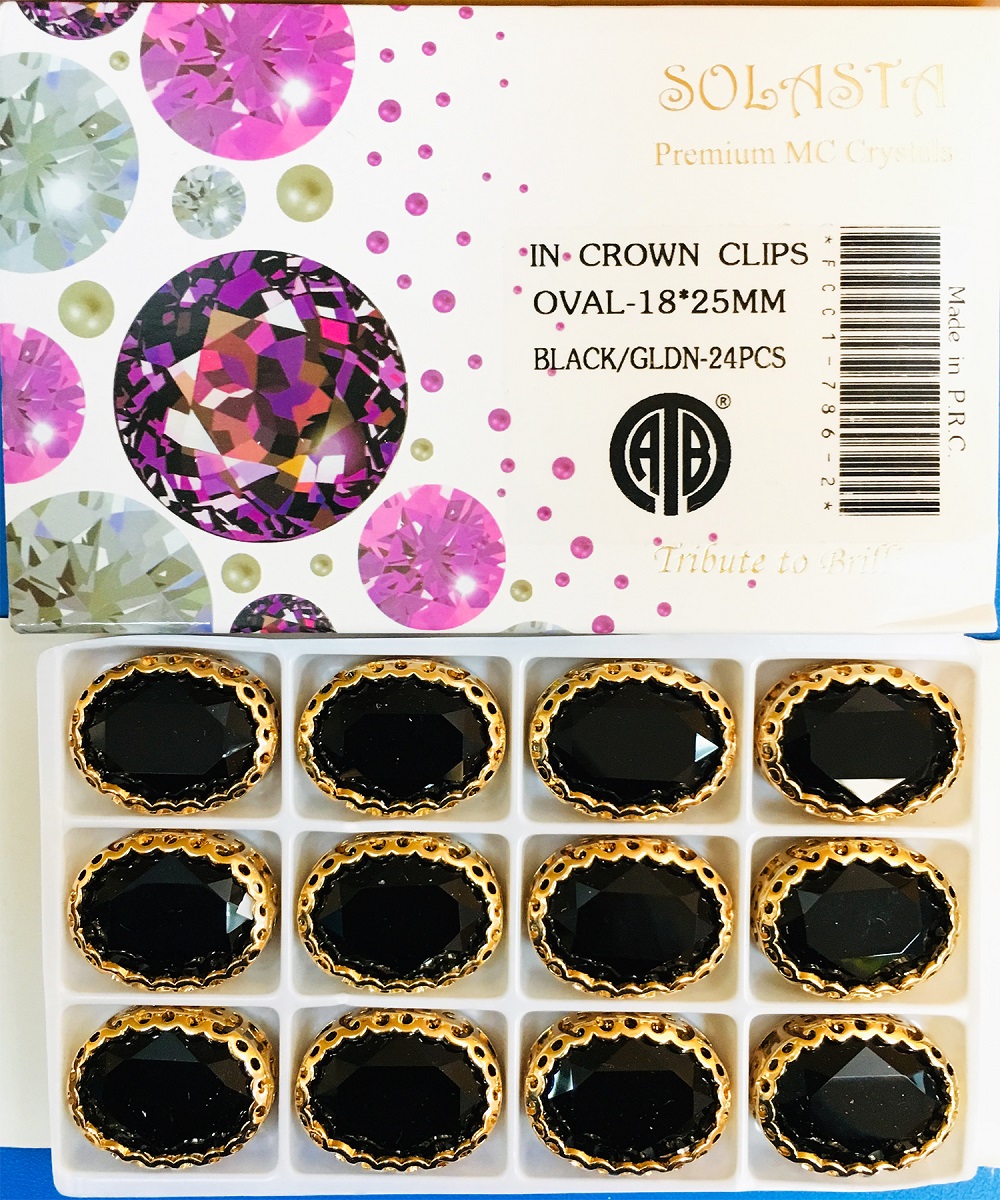 CRYSTAL STONES:24PC (OVAL-18X25) 1 CRYSTAL STONES:24PC (OVAL-18X25)