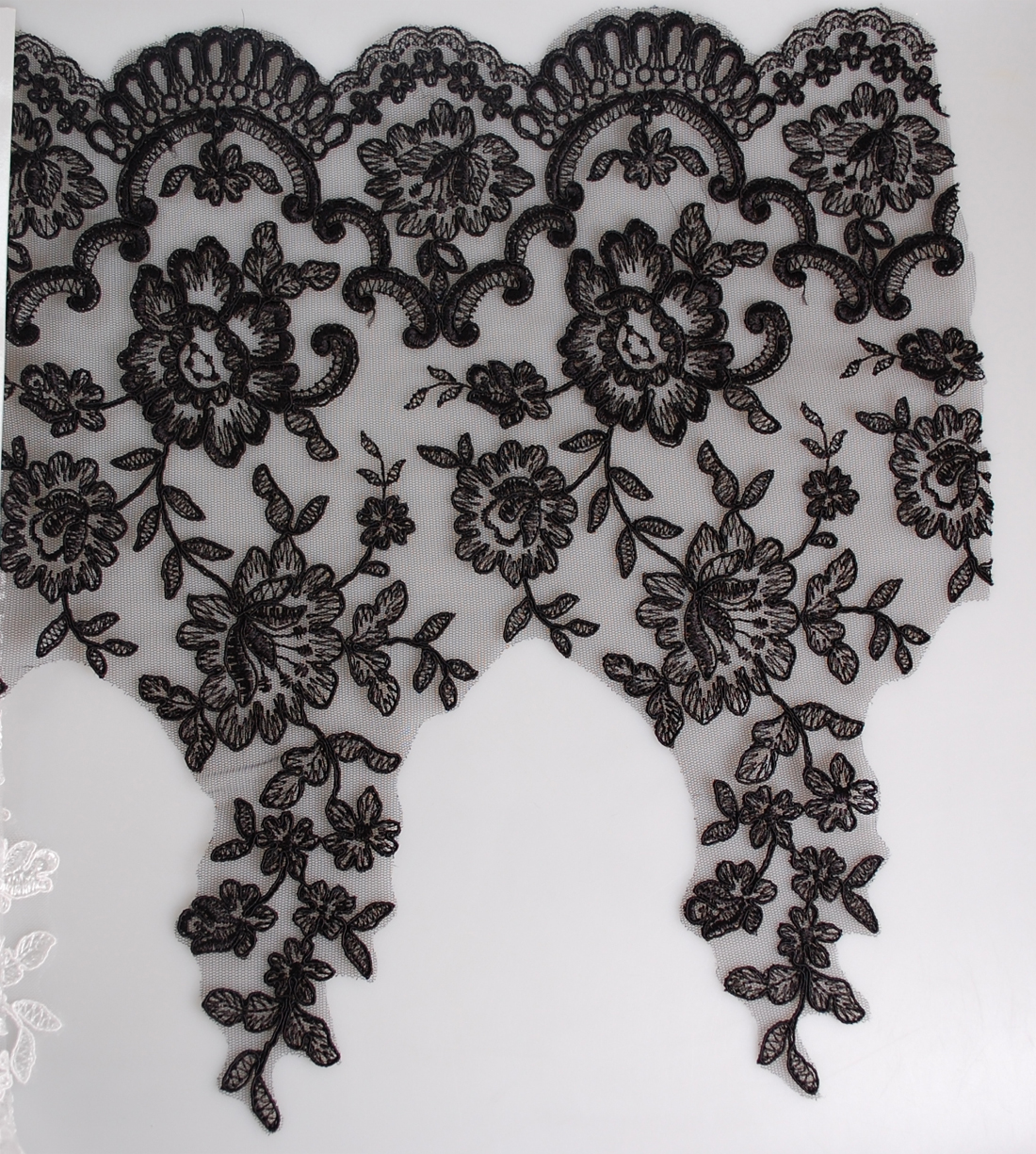TULLE EMB LACE W/CORD (OKC-349) 1 TULLE EMB LACE W/CORD (OKC-349)