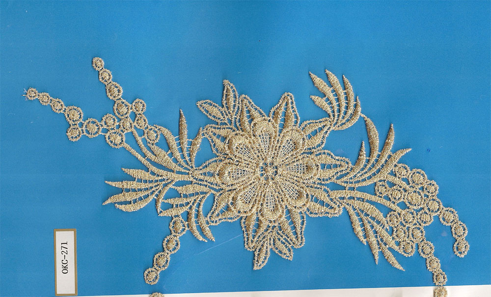 GUIPURE MOTIF W/MET YARN (OKC-271)