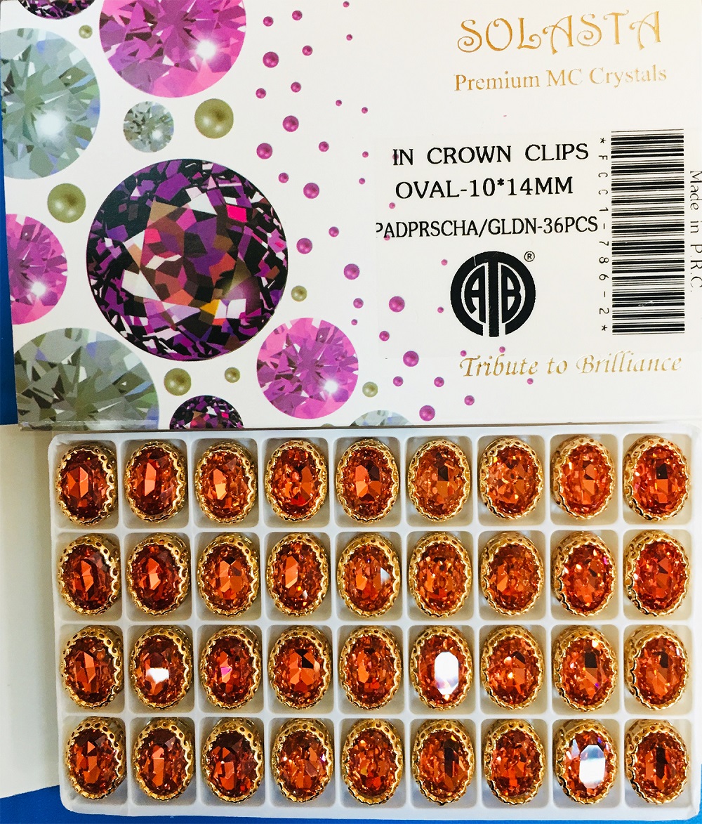 CRYSTAL STONES:36PC (OVAL-10X14/PADPARASC) 1 CRYSTAL STONES:36PC (OVAL-10X14/PADPARASC)
