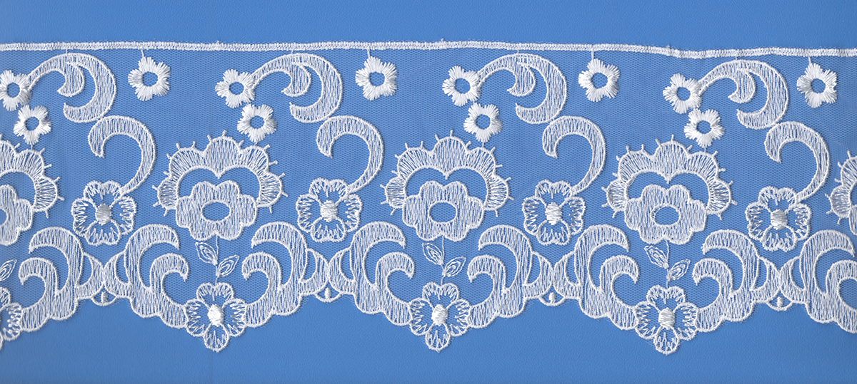 TULL EMB LACE:300PLY:`9.50MTR (WT-30279/PC)