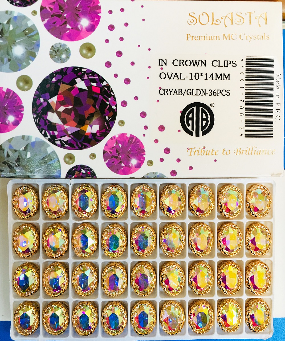 CRYSTAL STONES:36PC (OVAL-10X14) 1 CRYSTAL STONES:36PC (OVAL-10X14)