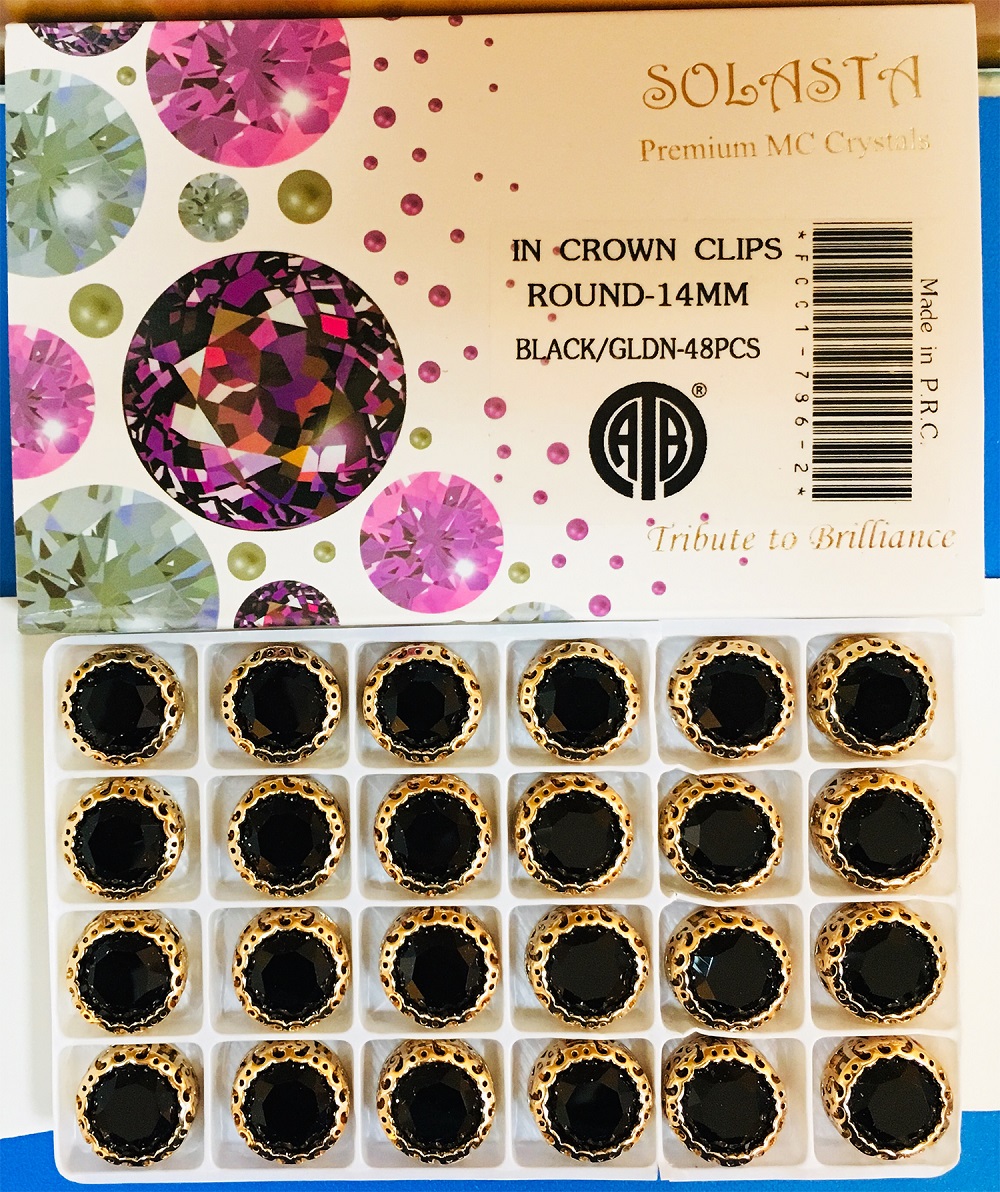 FANCY STONES:48PC/BOX (ROUND-14MM) 1 FANCY STONES:48PC/BOX (ROUND-14MM)