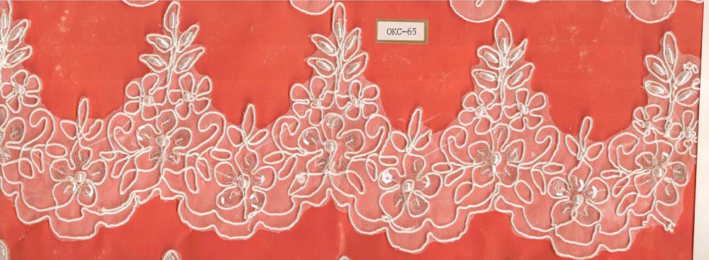 EMB EMB.LACE WITH BEADING (OKC-65)